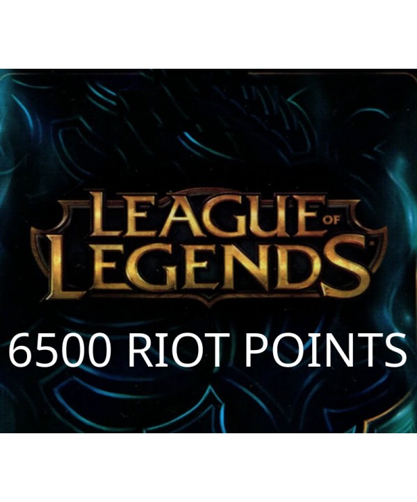 League of Legends 6500 RP Prepaid Card Key 